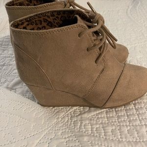 Wedge Suede Booties